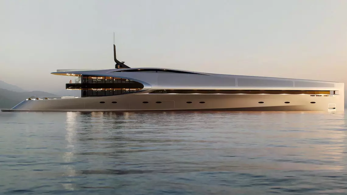 SkyStyle unveils 71-meter concept yacht exclusively with Denison